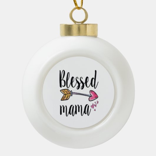 Blessed Mama Keramische Bal Ornament (Voorkant)