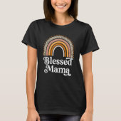 Blessed Mama Leopard Boho Rainbow Ma Life mama T-shirt (Voorkant)