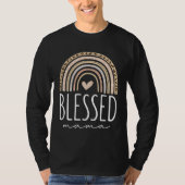 Blessed Mama  Leopard Rainbow T-shirt (Voorkant)