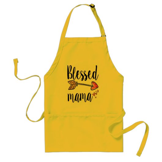 Blessed Mama met Arrow Standaard Schort (Voorkant)