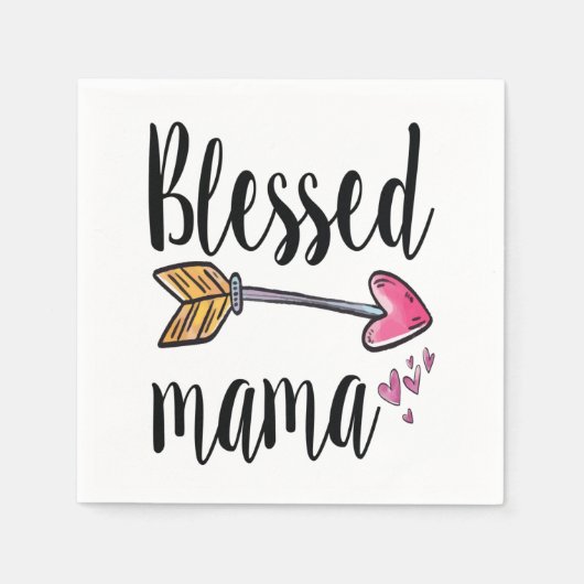 Blessed Mama Moederdag Servet (Voorkant)