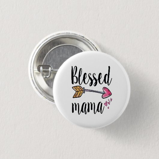 Blessed Mama Ronde Button 3,2 Cm (Voorkant /achterkant)