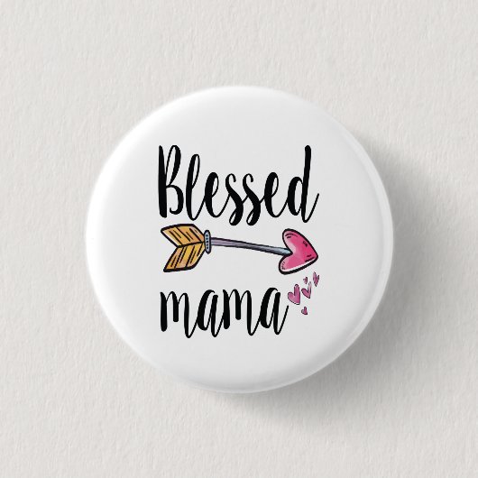 Blessed Mama Ronde Button 3,2 Cm (Voorkant)