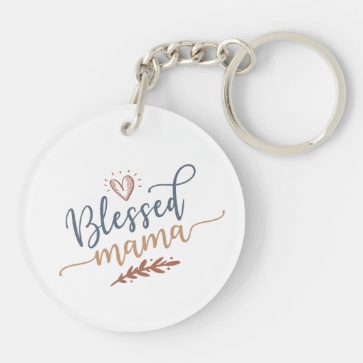 Blessed Mama Sleutelhanger (Achterkant)