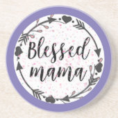 Blessed Mama Zandsteen Onderzetter (Voorkant)