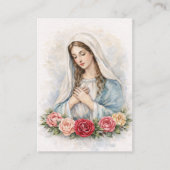 Blessed Mary Catholic Funeral Memorial Holy Card - Visitekaartje (Voorkant)