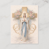 Blessed Mary Catholic Funeral Memorial Holy Card - Visitekaartje (Voorkant)