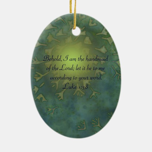 Blessed Mary Ornament (Achterkant)