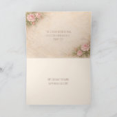 Blessed Mary Pink Vintage Roses Scripture Feestdagen Kaart (Binnen)