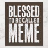 Blessed Meme Wijn Etiket (Enkel label)