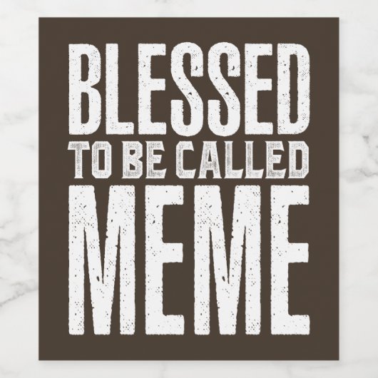 Blessed Meme Wijn Etiket (Enkel label)
