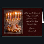 Blessed Menorah<br><div class="desc">Deel deze mooie Hanukkah-kaart met je vrienden en familie om het vakantieseizoen te vieren.</div>