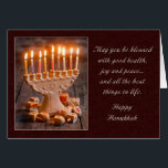 Blessed Menorah<br><div class="desc">Deel deze mooie Hanukkah-kaart met je vrienden en familie om het vakantieseizoen te vieren.</div>