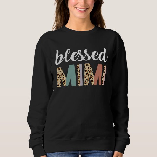Blessed Mimi Cute Leopard Print Trui (Voorkant)