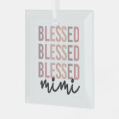 Blessed Mimi | Giften voor Mimi Grandma Glas Ornament (Voorkant links)