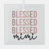 Blessed Mimi | Giften voor Mimi Grandma Glas Ornament (Voorkant)