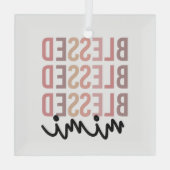 Blessed Mimi | Giften voor Mimi Grandma Glas Ornament (Achterkant)