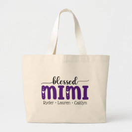 Blessed Mimi Grandma Personalized Moederdag Gift Grote Tote Bag