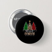 Blessed Mimi Leopard met kerstboompijn Rood Ronde Button 5,7 Cm (Voorkant /achterkant)