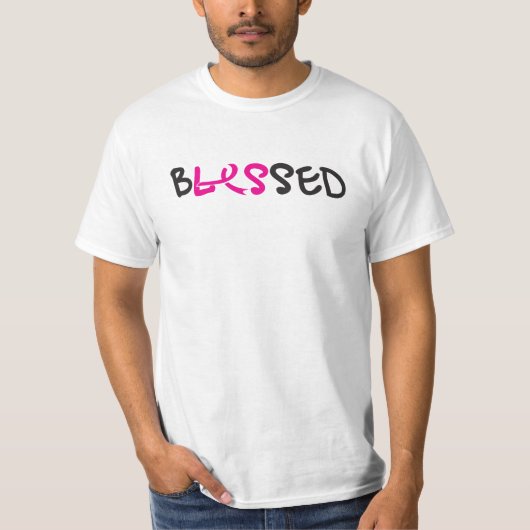 bLESsed-mns/white front&back T-shirt (Voorkant)