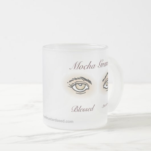 Blessed Mocha Moederdag Matglas Koffiemok (Voorkant rechts)