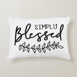 Blessed Modern Farmhouse Black White, gepersonalis Accent Kussen