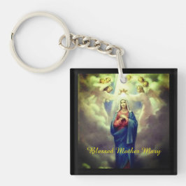 Blessed Moeder Mary Sleutelhanger
