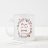 Blessed Mom Bloemen Frosted Mok (Links)