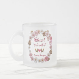Blessed Mom Bloemen Frosted Mok