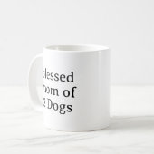 Blessed Mom Of 2 Dogs Funny Dog Owner Koffiemok (Voorkant links)