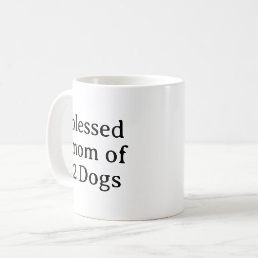 Blessed Mom Of 2 Dogs Funny Dog Owner Koffiemok (Voorkant links)