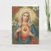 Blessed Mother Mary Catholic Christmas Religious Feestdagen Kaart (Voorkant)