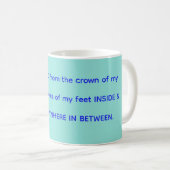 Blessed mug in mint & blue koffiemok (Voorkant rechts)