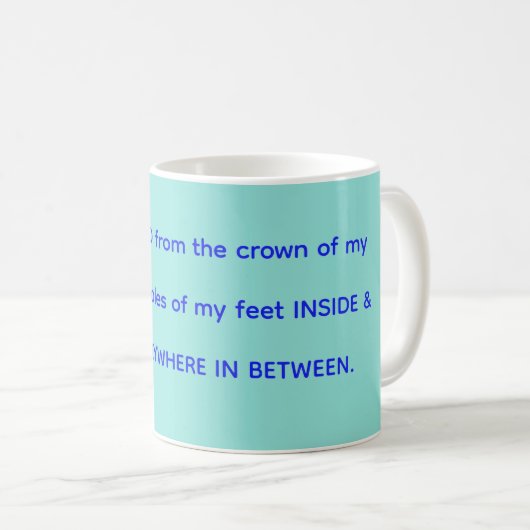 Blessed mug in mint & blue koffiemok (Voorkant rechts)
