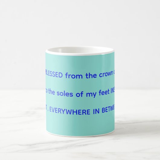 Blessed mug in mint & blue koffiemok (Center)