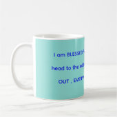 Blessed mug in mint & blue koffiemok (Links)
