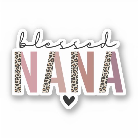 Blessed Nana, Gift for Grandma Grandmoeder Sticker (Voorkant)