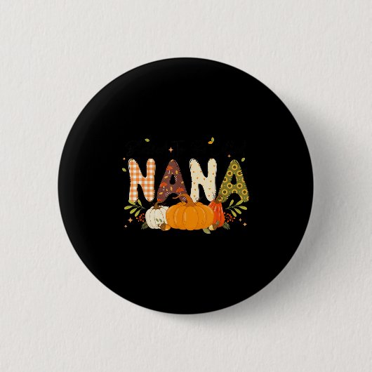 Blessed Nana Pumpkin Fall Autumn Thanksgiving Mom  Ronde Button 5,7 Cm (Voorkant)