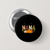 Blessed Nana Pumpkin Fall Autumn Thanksgiving Mom  Ronde Button 5,7 Cm (Voorkant /achterkant)