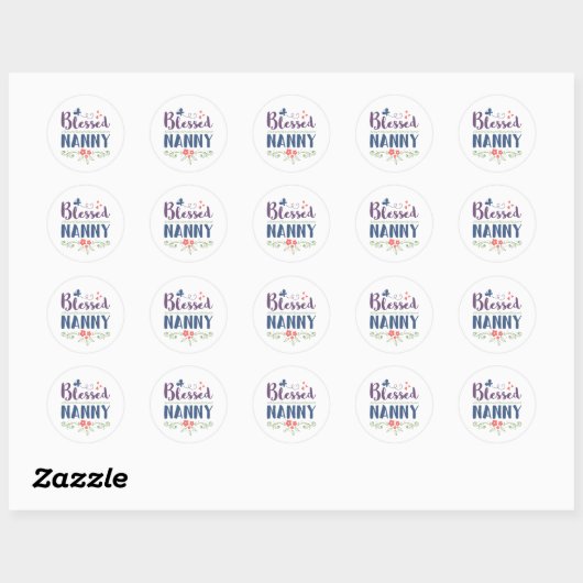 Blessed Nanny Ronde Sticker (Vel)