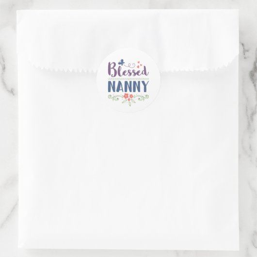 Blessed Nanny Ronde Sticker (Tas)