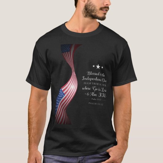 Blessed Nation – Christian July 4 T-shirt (Voorkant)