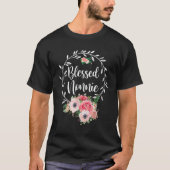 Blessed Nonnie Flower Decor T-shirt (Voorkant)