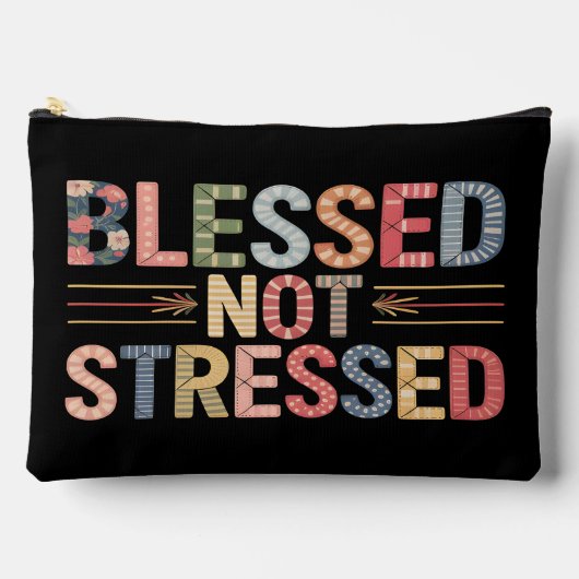 Blessed Not Stressed Accessory Pouch Etui (Voorkant)