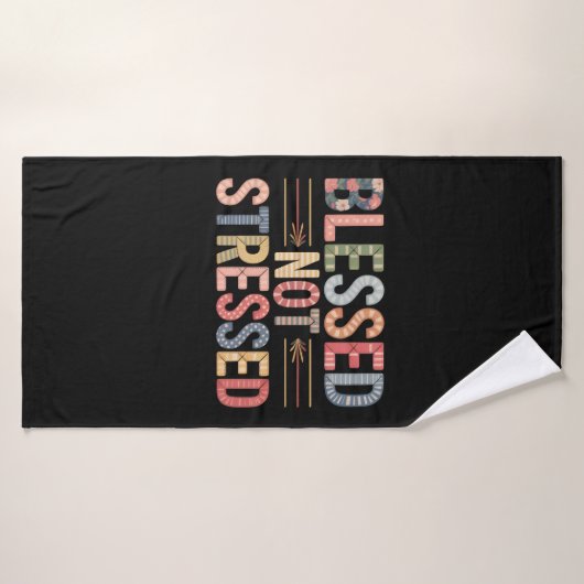 Blessed Not Stressed Bath Towel Badhanddoek (Badhanddoek)