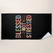 Blessed Not Stressed Beach Towel Strandlaken (Voorkant)