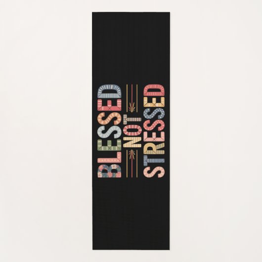 Blessed Not Stressed Yoga Mat (Voorkant)