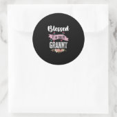 Blessed om Granny te noemen Ronde Sticker (Tas)