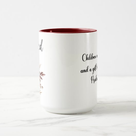 Blessed Oma | 127:3 psalm | Herfst Floral Mok (Midden)