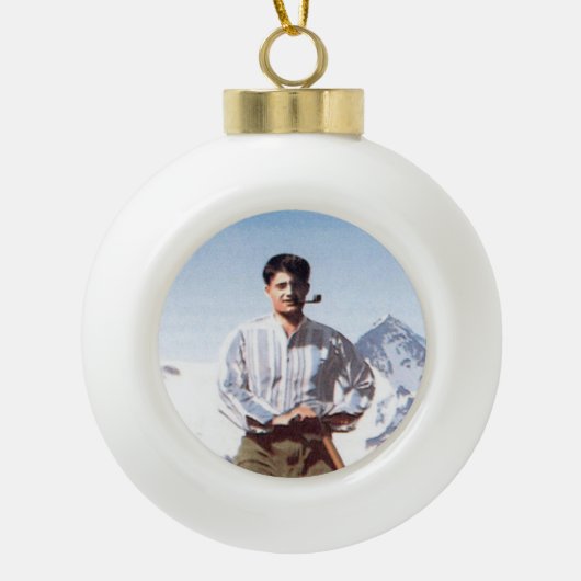 Blessed Pier Giorgio Frassati kerstversiering Keramische Bal Ornament (Voorkant)